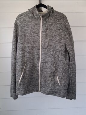Lululemon City Sweat Full Zip Hoodie Heathered Grey Men’s Large M3BWES Jacket
